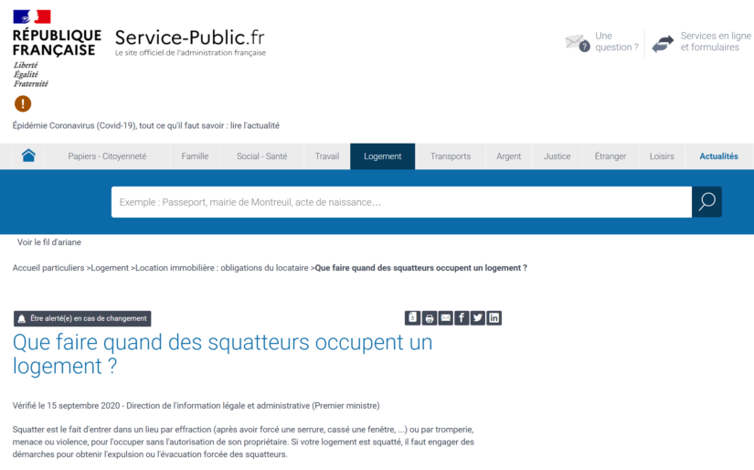 Que faire quand des squatteurs occupent un logement ?